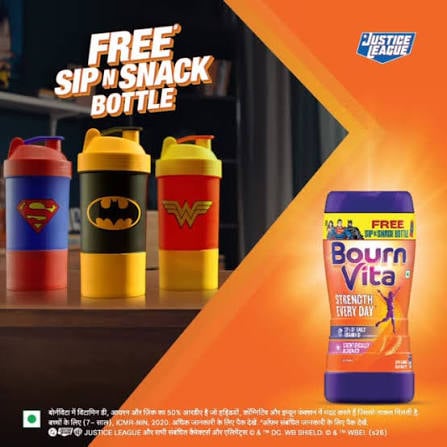 Bornvita ( Free Sip & Snack bottle) - 500g