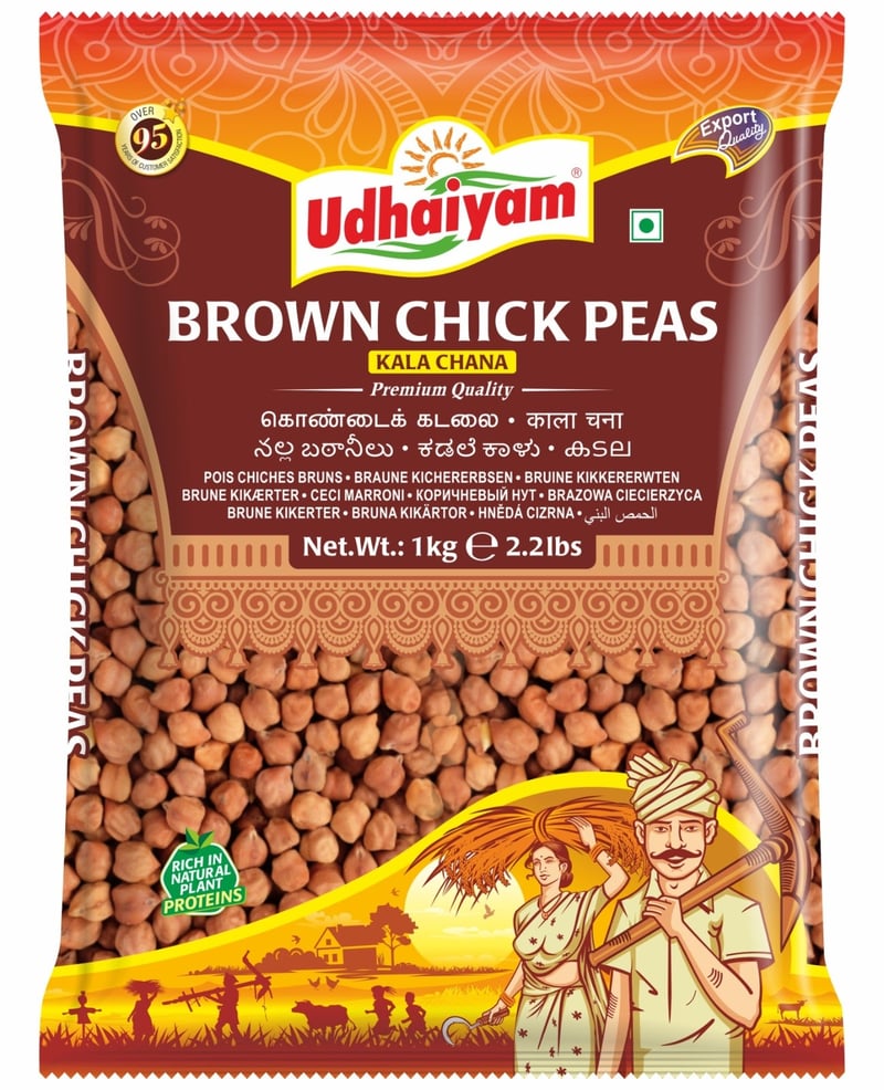 Udhaiyam Brown Chick Peas (Kala Chana) 1kg