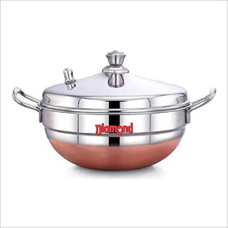 Diamond Multi Kadai with whistle and Idly plates