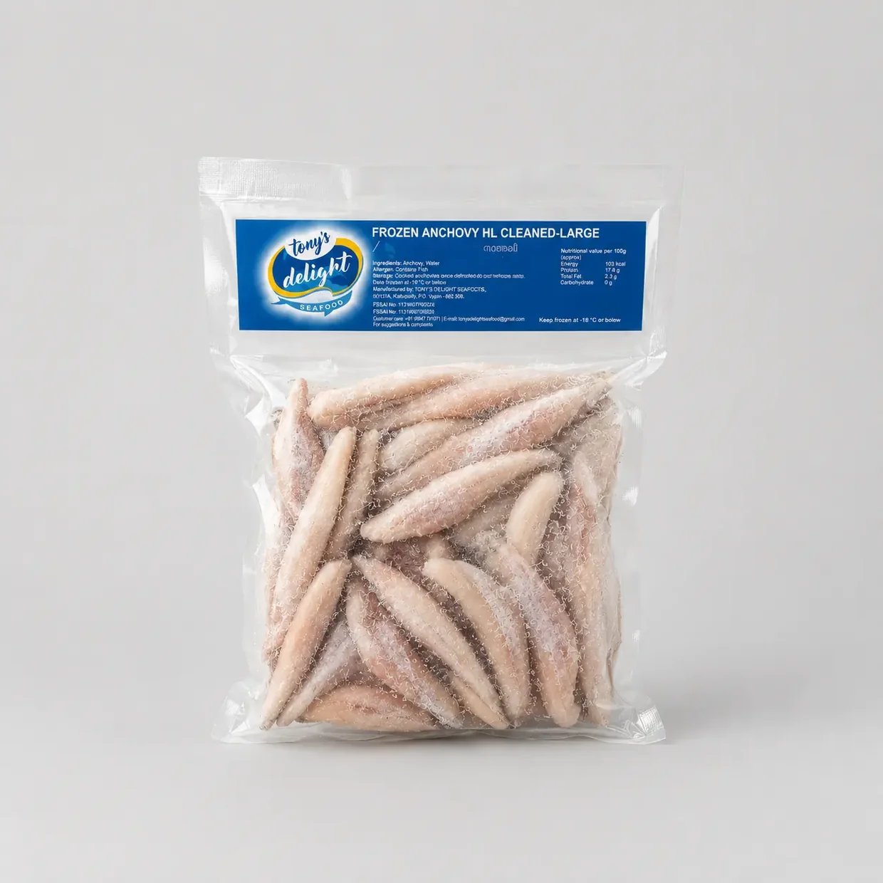 Tony's Delight Anchovy cleaned Large(നത്തോലി)-770gm