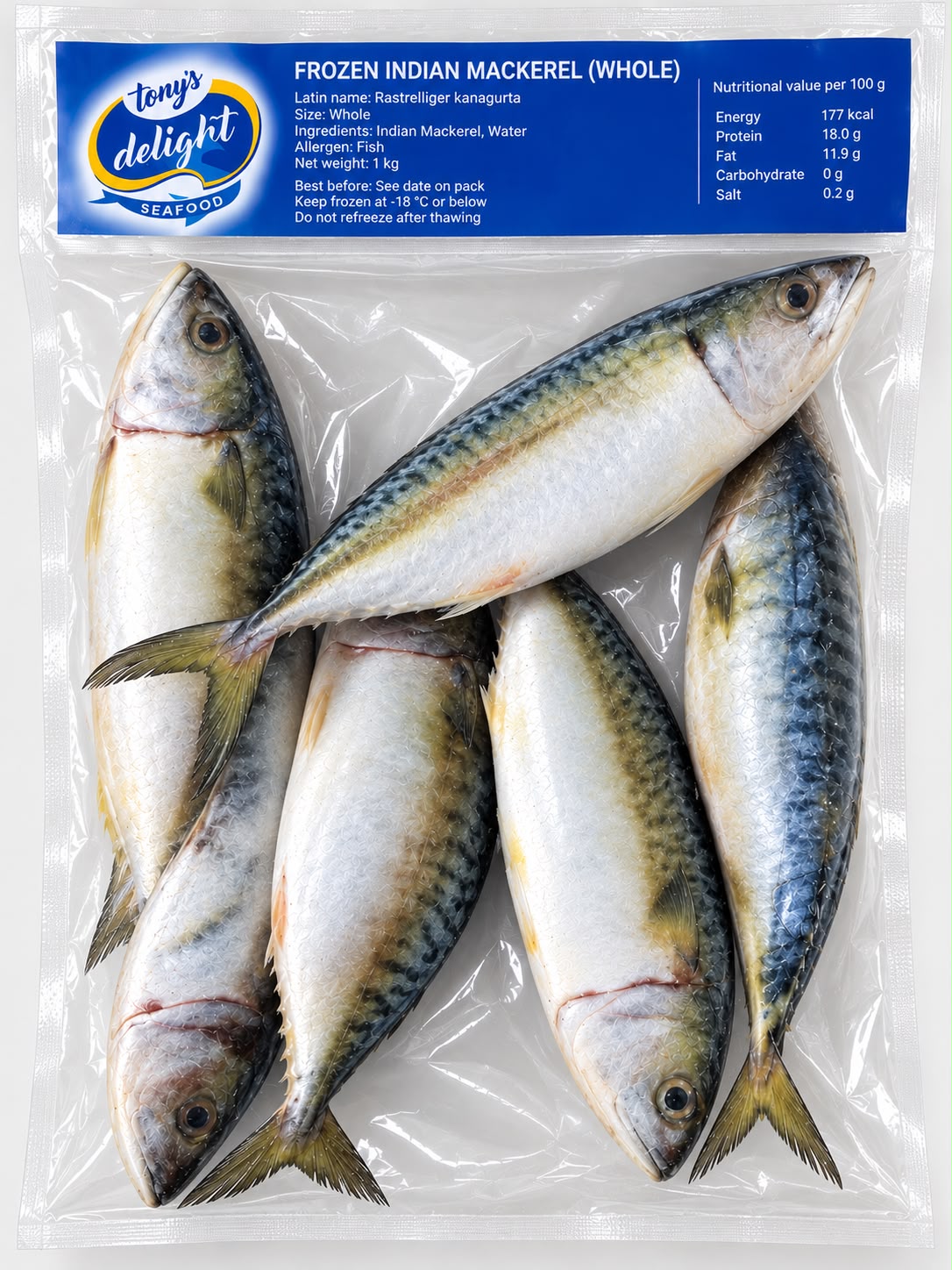 Tony's Delight Indian Mackerel (അയല)-770gm