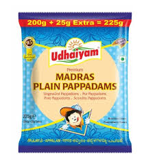 Udhaiyam Madras Plain Pappadam (offer pack)-225g