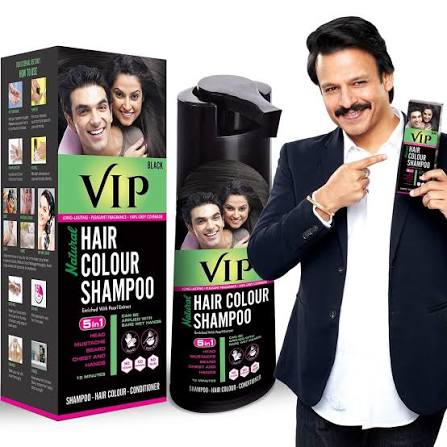 VIP Natural Hair Colour Shampoo Black -180ml